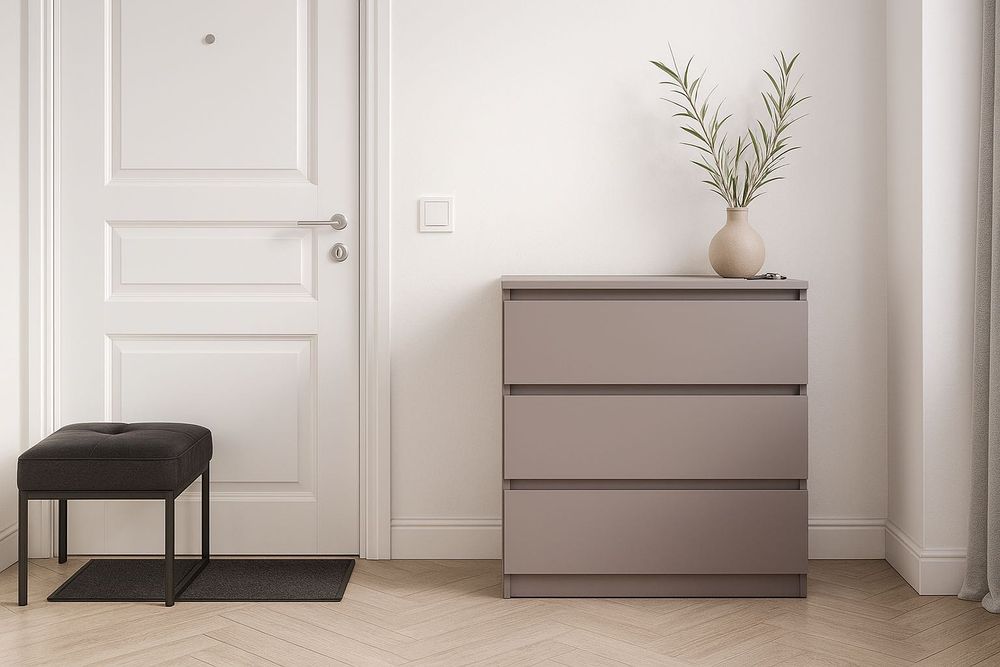 АКЦІЯ!!! Комод в спальню, офісний на 3 шухляди 60х40х77.4см БІЛИЙ