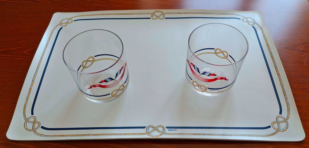 Base e copos de whisky náuticos Guzzini