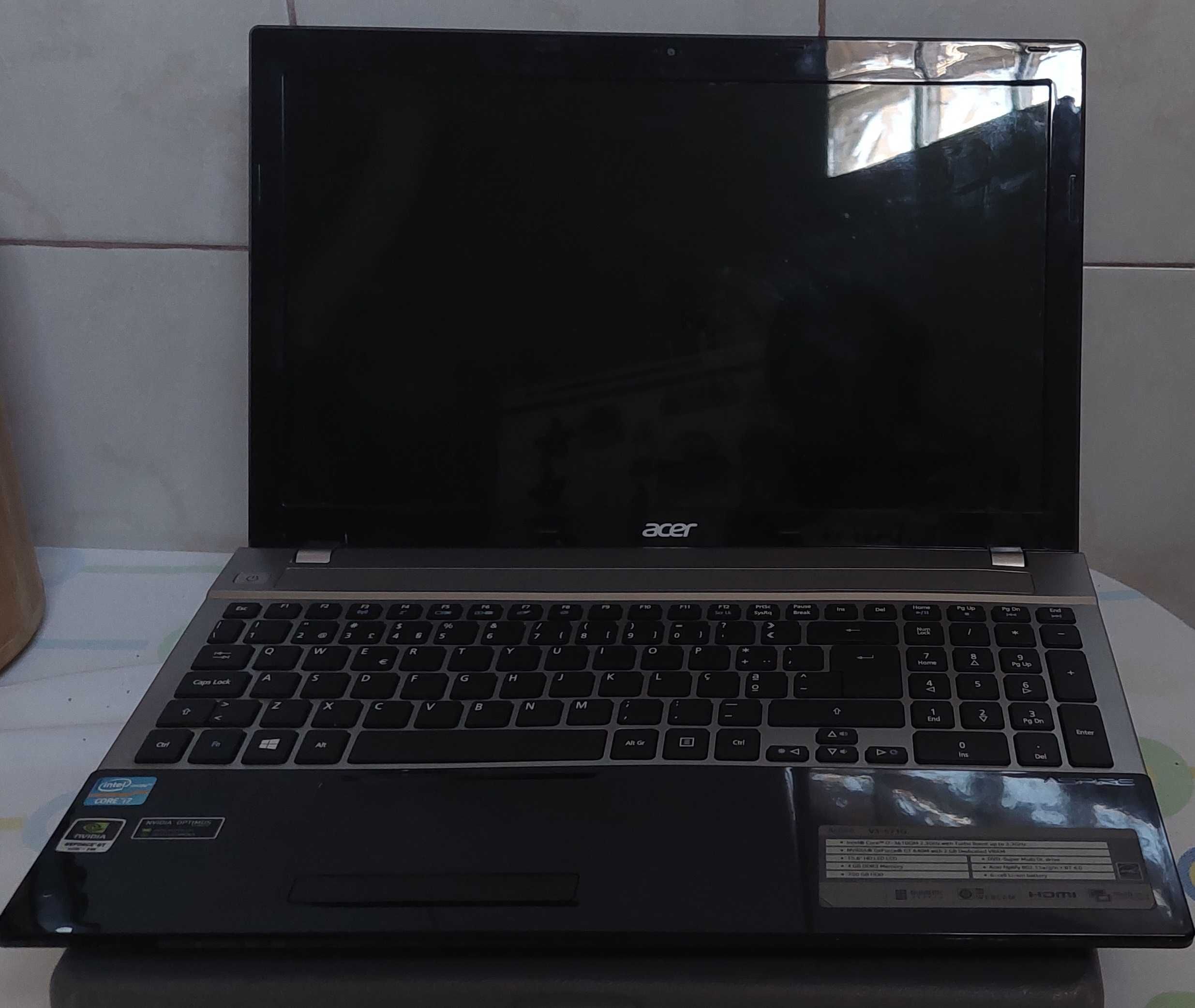 Portatil Acer não funciona