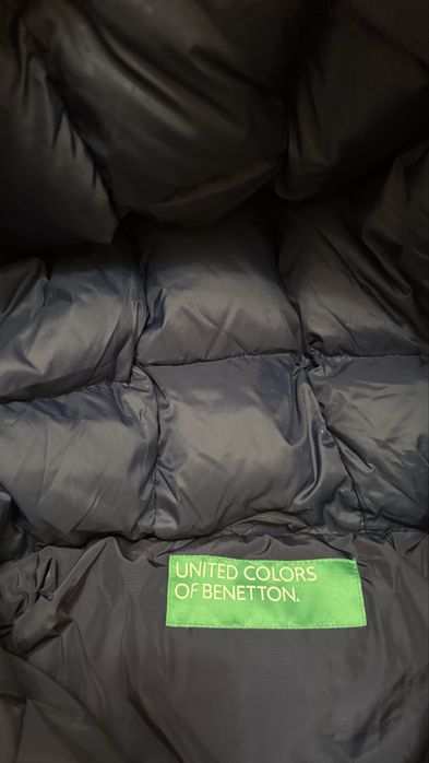 Пуховик Benetton 80% пух 20% перо,размер С-М