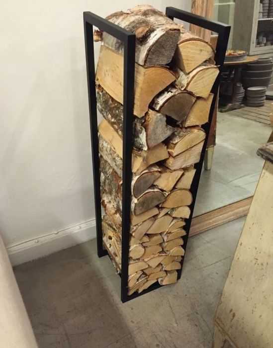 Дровница в стиле лофт, дровница из металла.