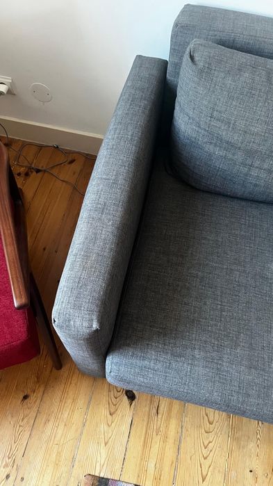 Sofá-cama FRIHETEN cinzento