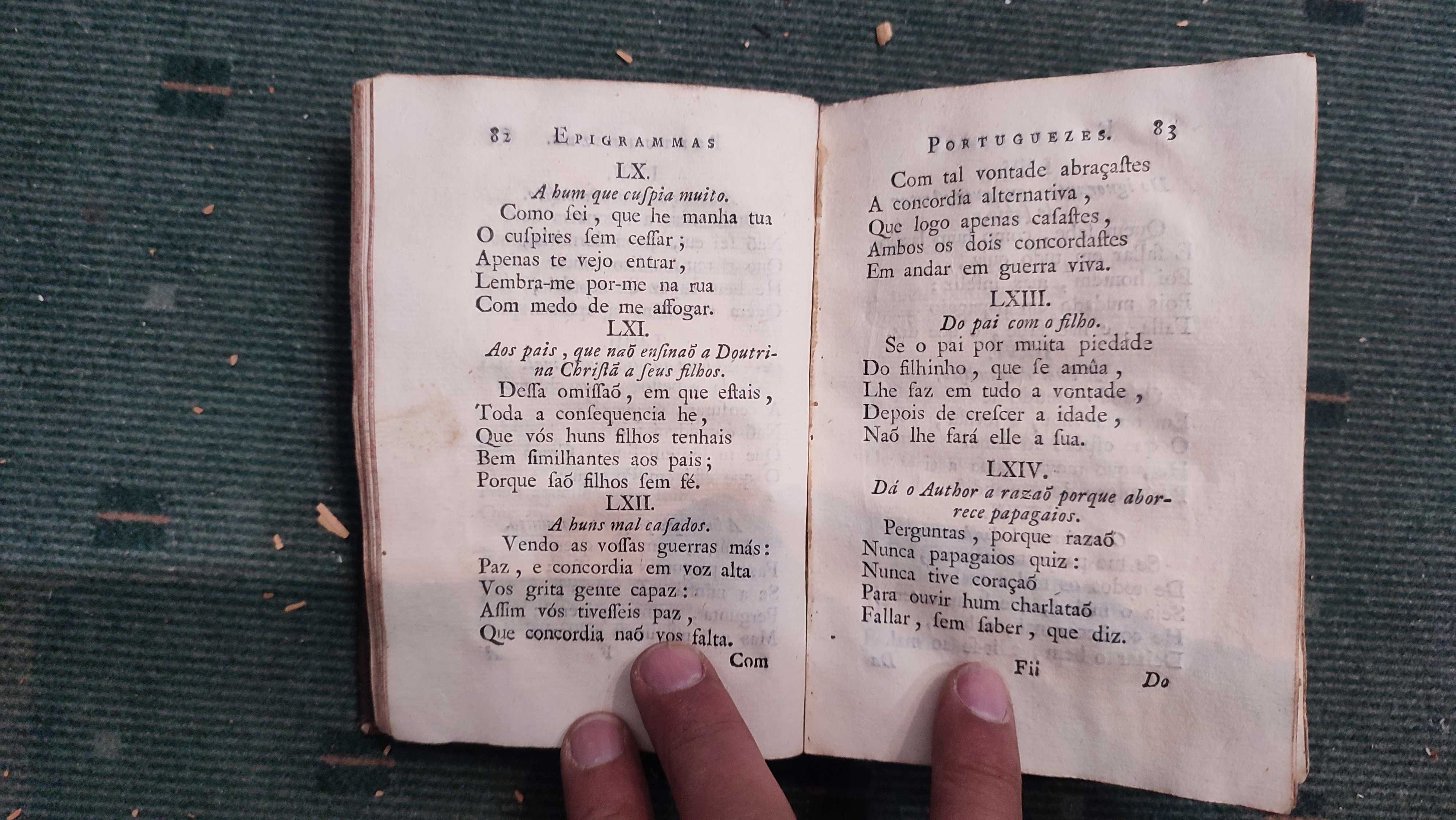 Epigrammas Portuguezes de Miguel do Couto Guerreiro - 1793