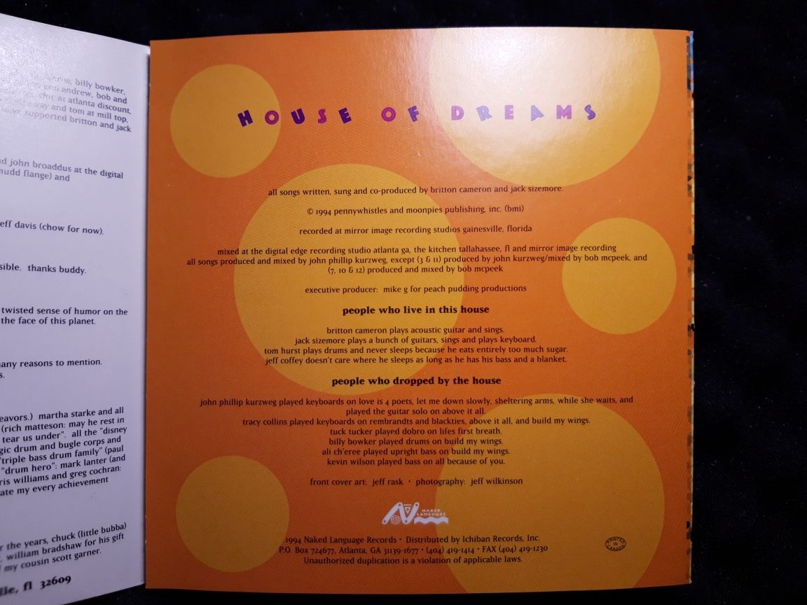 House Of Dreams – House Of Dreams (CD, 1994)