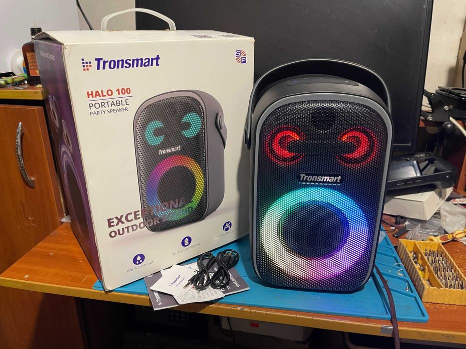 Колонка Tronsmart Halo 100 мощностью 60W с RGB эффектами