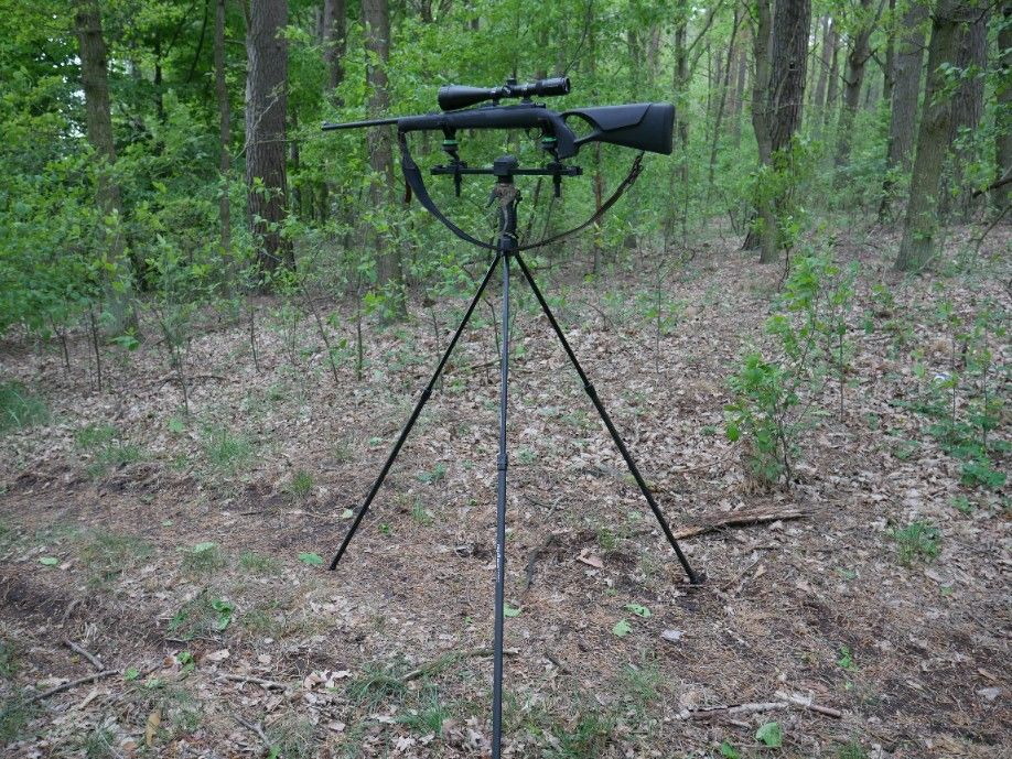 Pastorał myśliwski automatyczny Fiery Deer 4 + Wspornik 2 punkty podpa