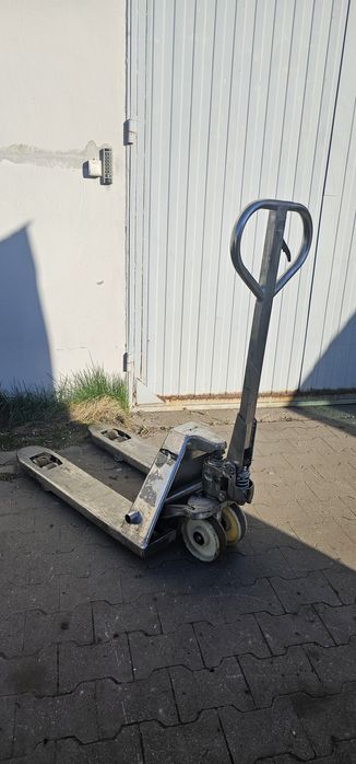 Wózek paletowy paleciak ręczny 115 cm 80 cm stal nierdzewna nierdzewka