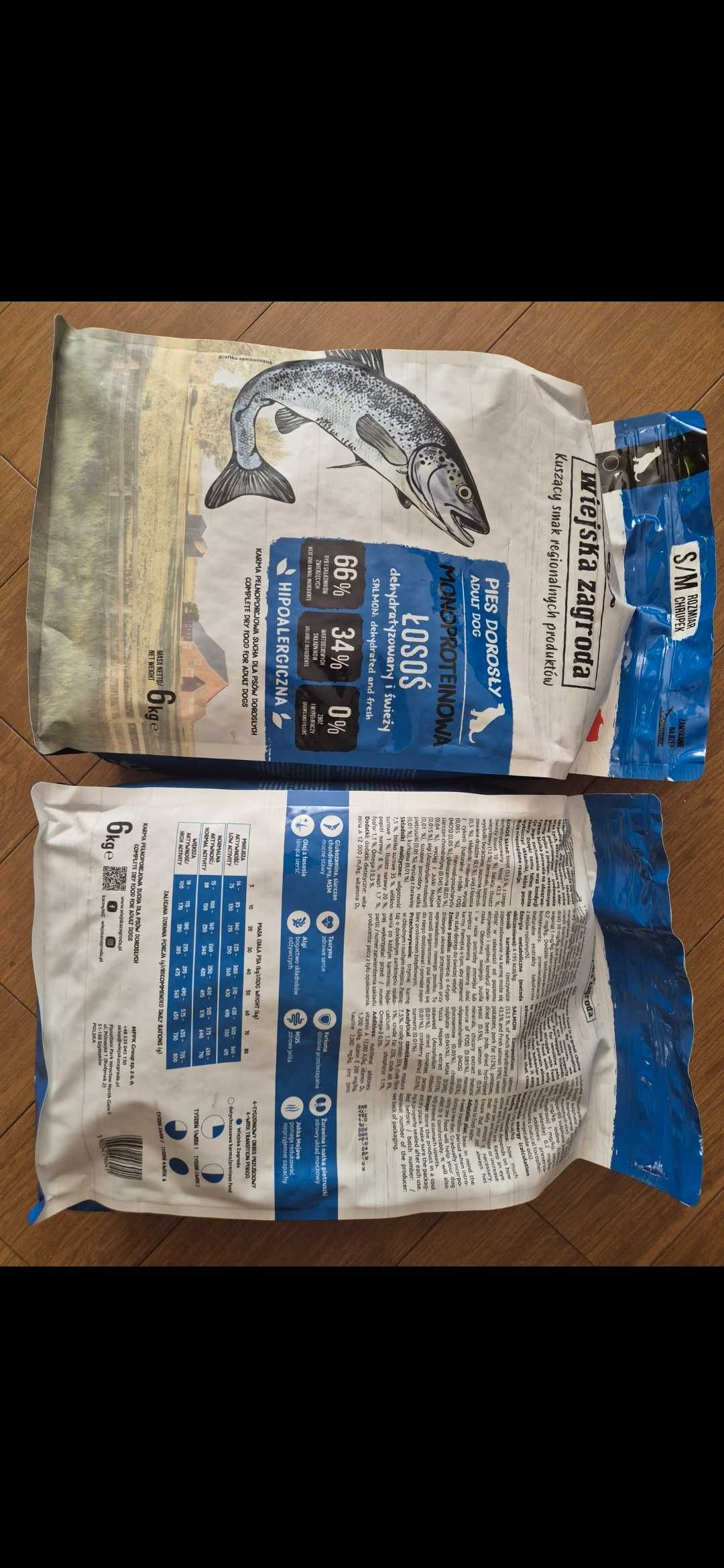 2x6 kg monoproteinowa Wiejska Zagroda 05/26 12 kg alergia sierść nowe