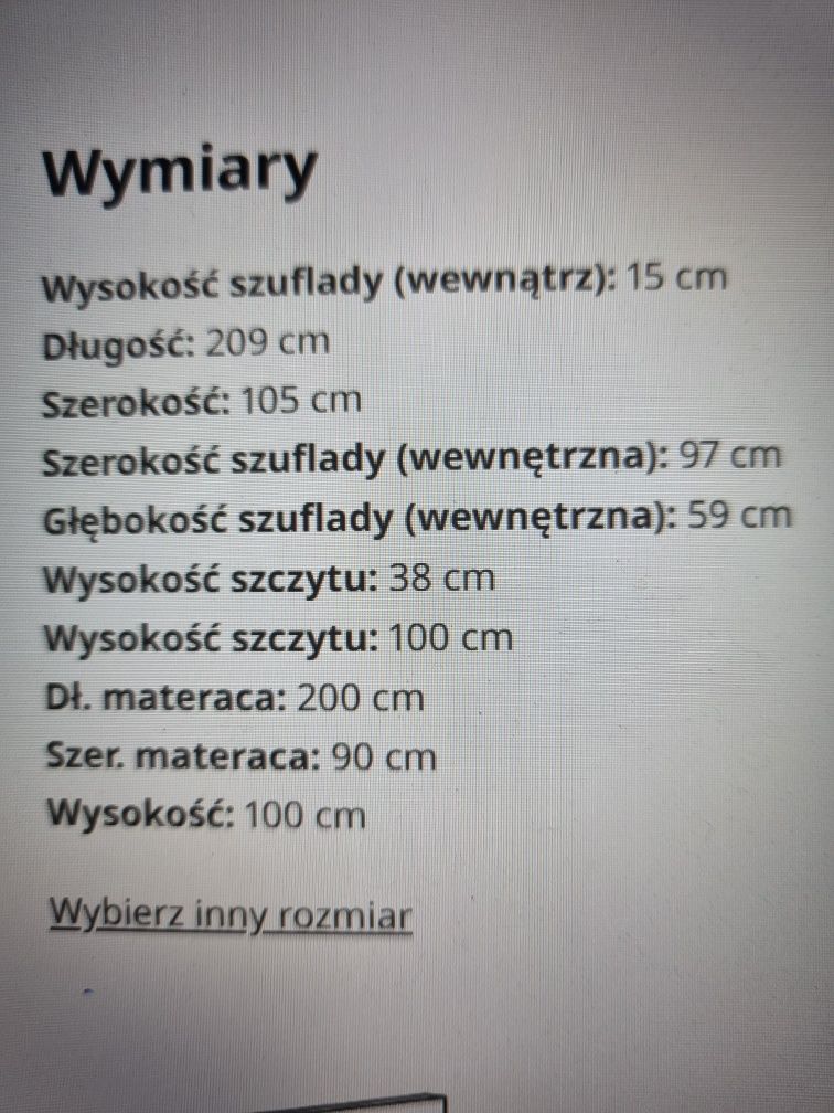 Łóżko MALM z 2 szufladami i stelażem