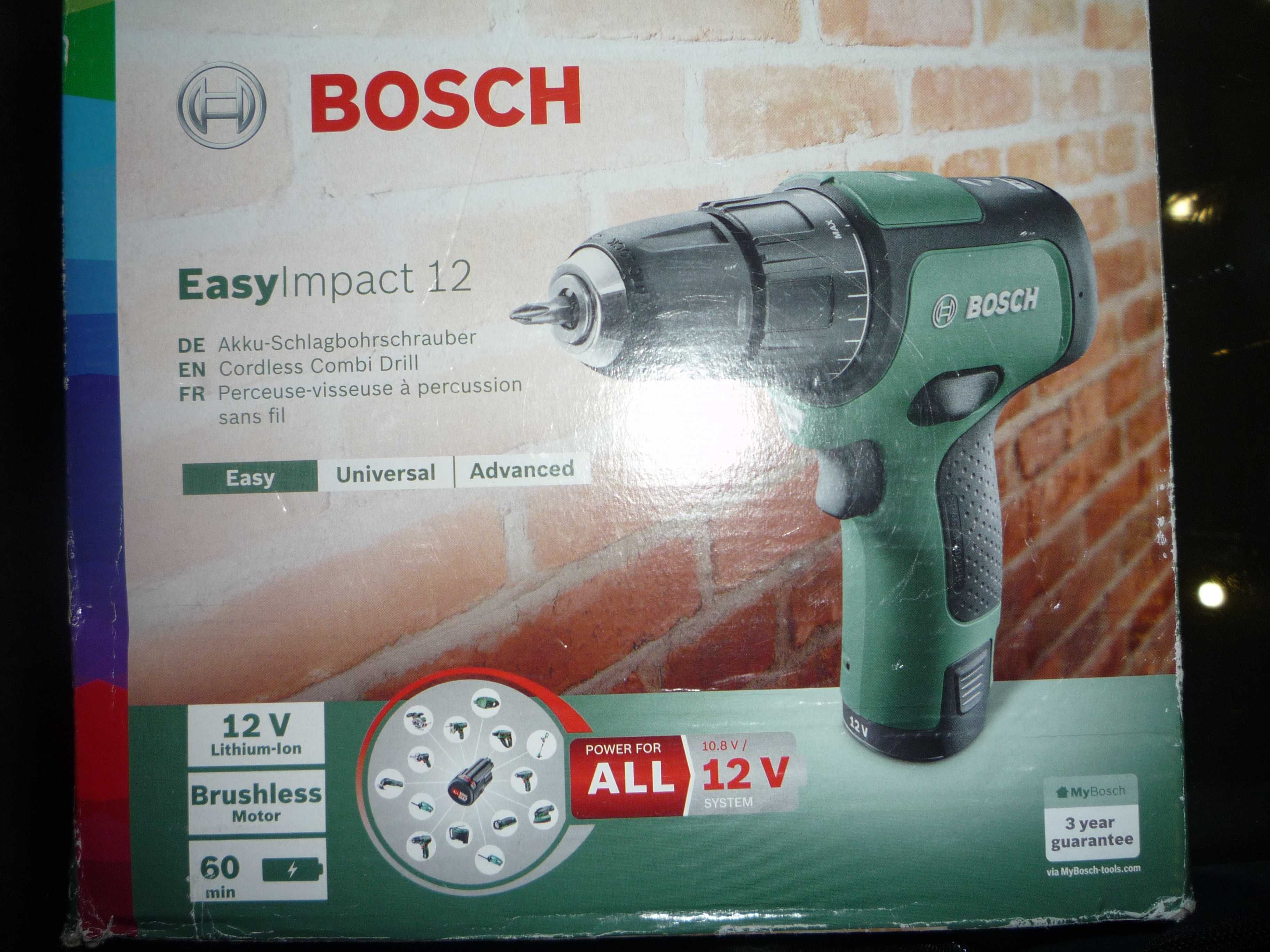 Wiertarko-wkrętarka udar. BOSCH EasyImpact12  2,0Ah