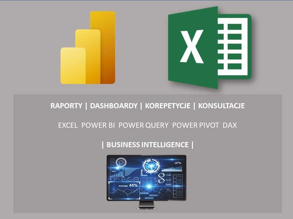 Excel, PowerBI  Analizy/Raporty/Dashboard/Projekty/Korepetycje