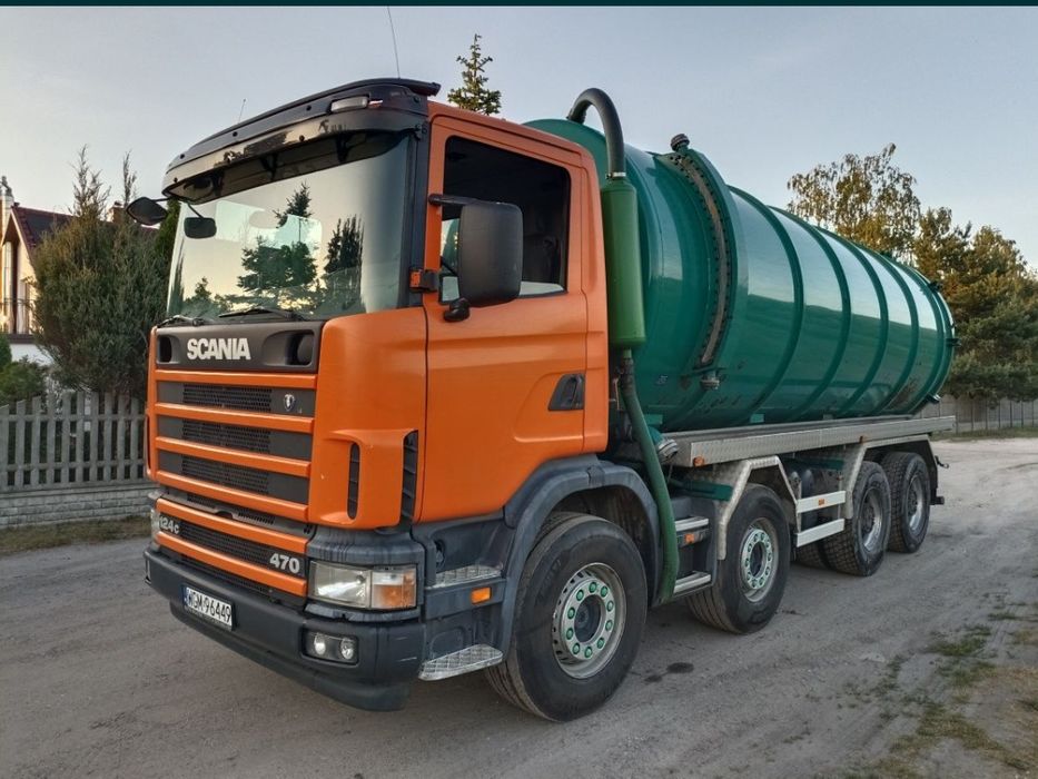 Scania 124c szambiarka, pojazd specjalny, asenizacyjny