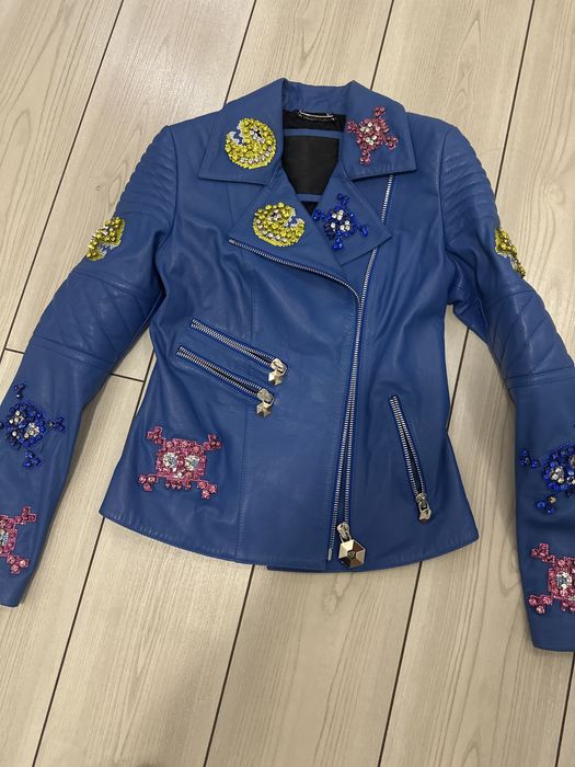 Шкіряна куртка Philipp Plein , жвноча шкіряна куртка