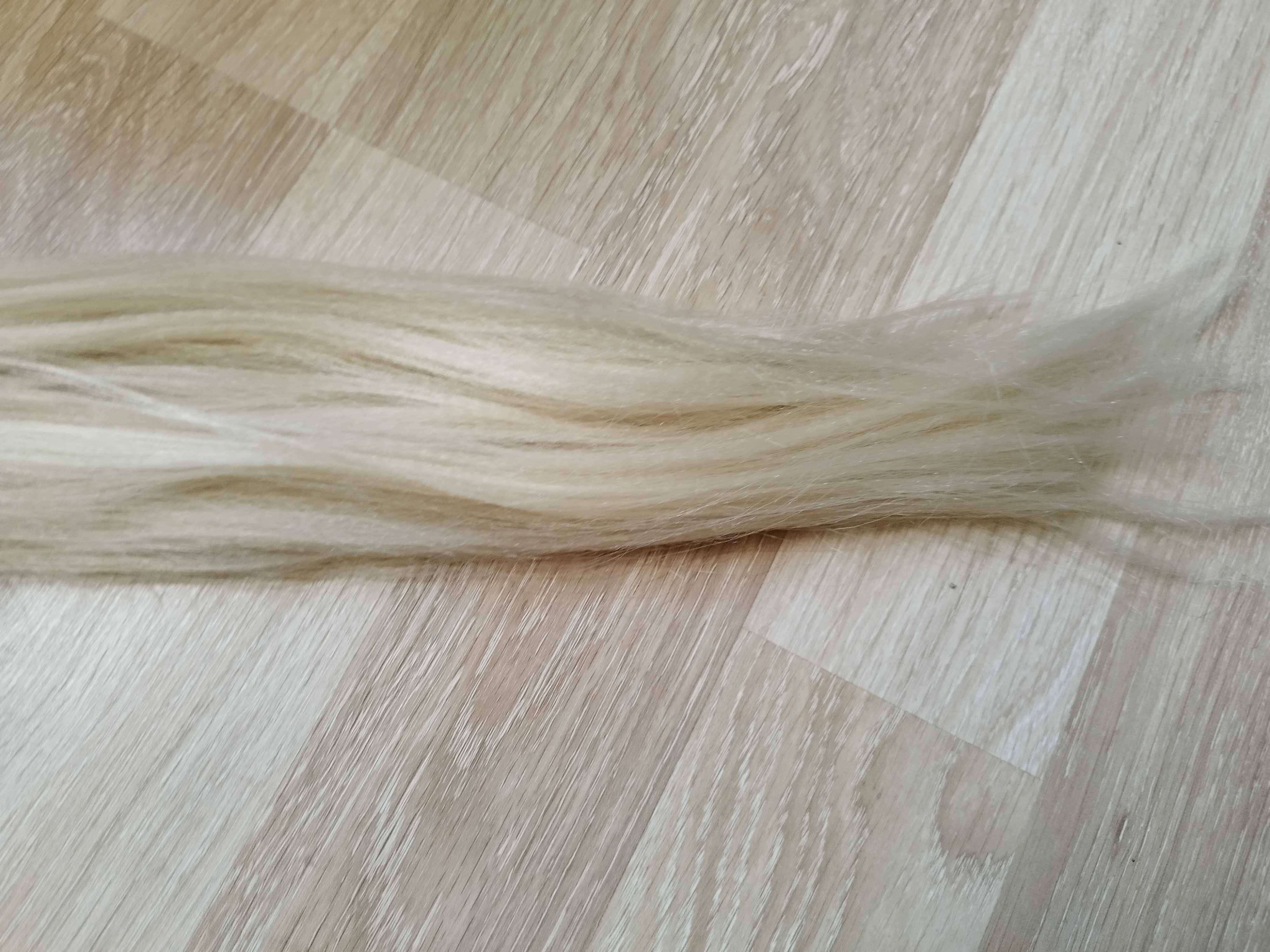 Kitka doczepiana kucyk włosy syntetyczne clip in blond dł 60 cm