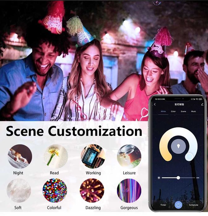 Умная Zigbee Led лампа 18Вт E27 RGB+CCT Tuya Smart Home