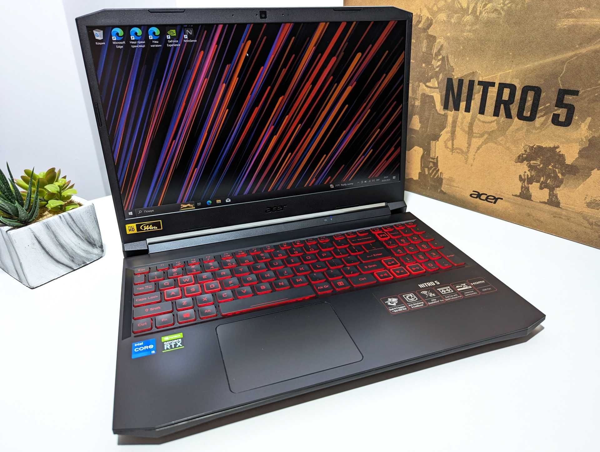 LAPTOP GAMINGOWY Acer Nitro RTX 3050 Intel i5-11400H 144 hz