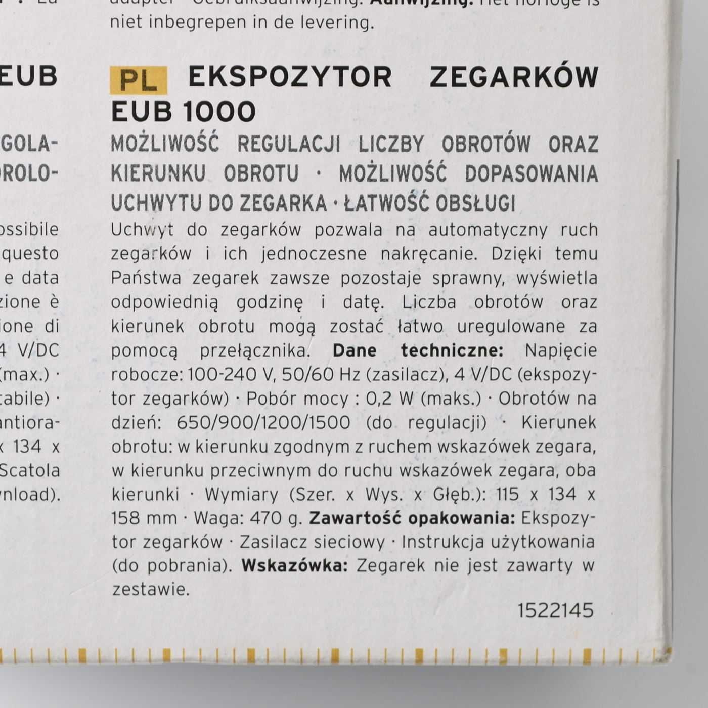 Rotomat do zegarków Eurochron EUB 1000