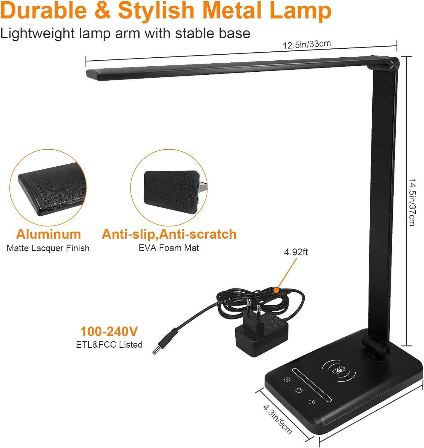Lampa biurkowa kreślarska Led Lamp W13 LED  z ładowarką indukcyjną