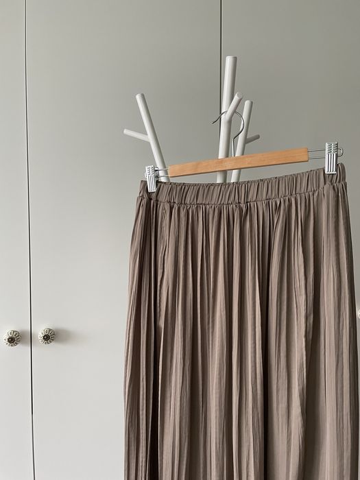 Spódnica plisowana na jesień rozmiar M spódniczka midi maxi khaki
