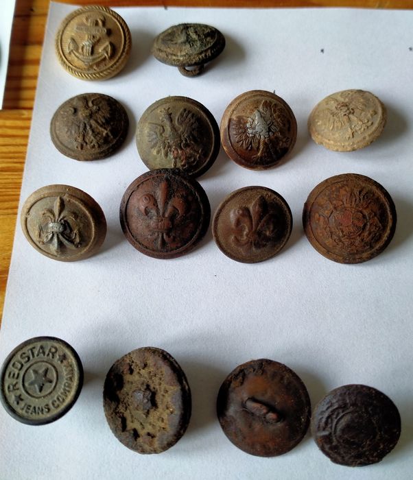 Stare guziki milotariawojna historia