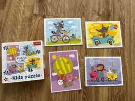 Puzzle trefl 4w1 zwierzęta 2+