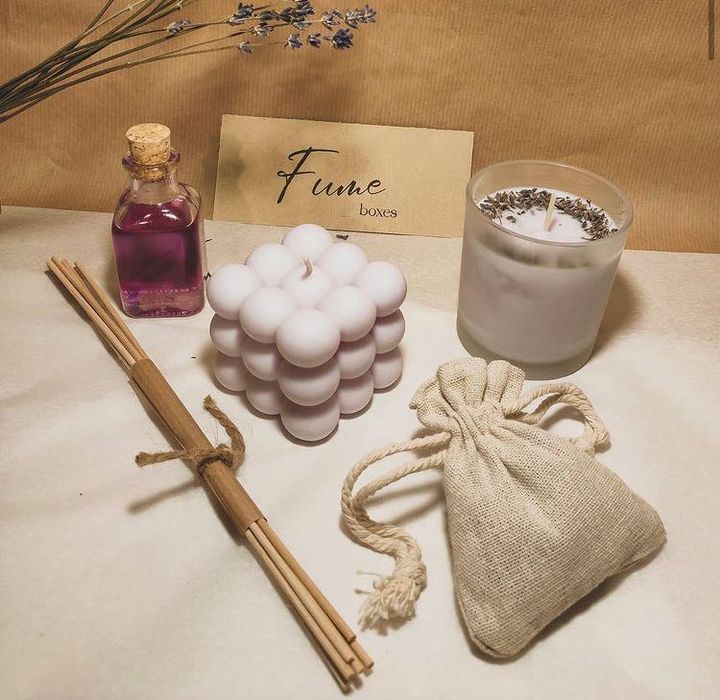 Świeca Bubble duża, sojowa, zapachowa lawendowa , świeczka