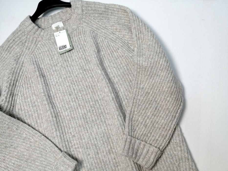 Теплое зимнее свободное платье-свитер H&M