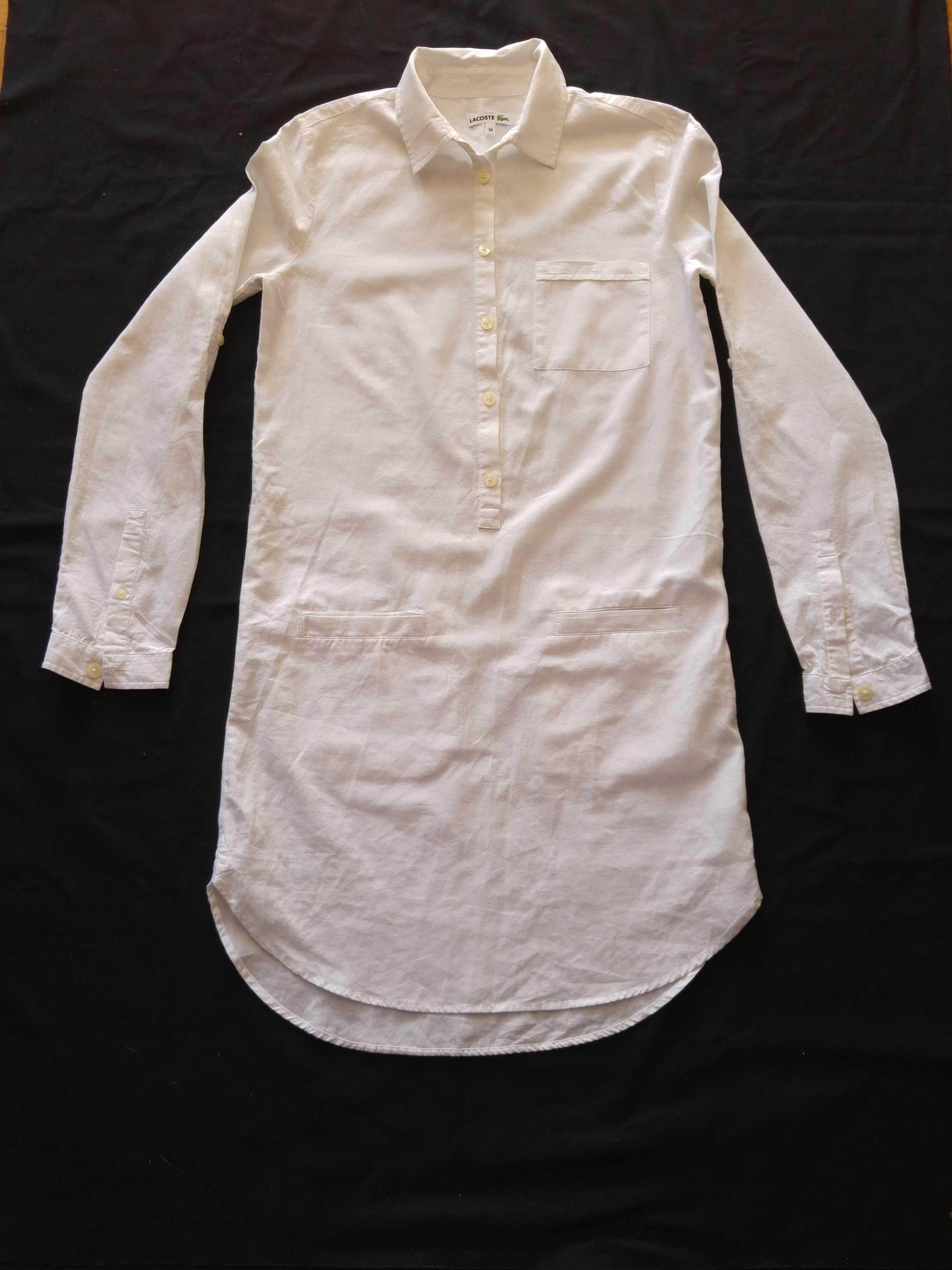 Koszula długa bawełniana Lacoste
