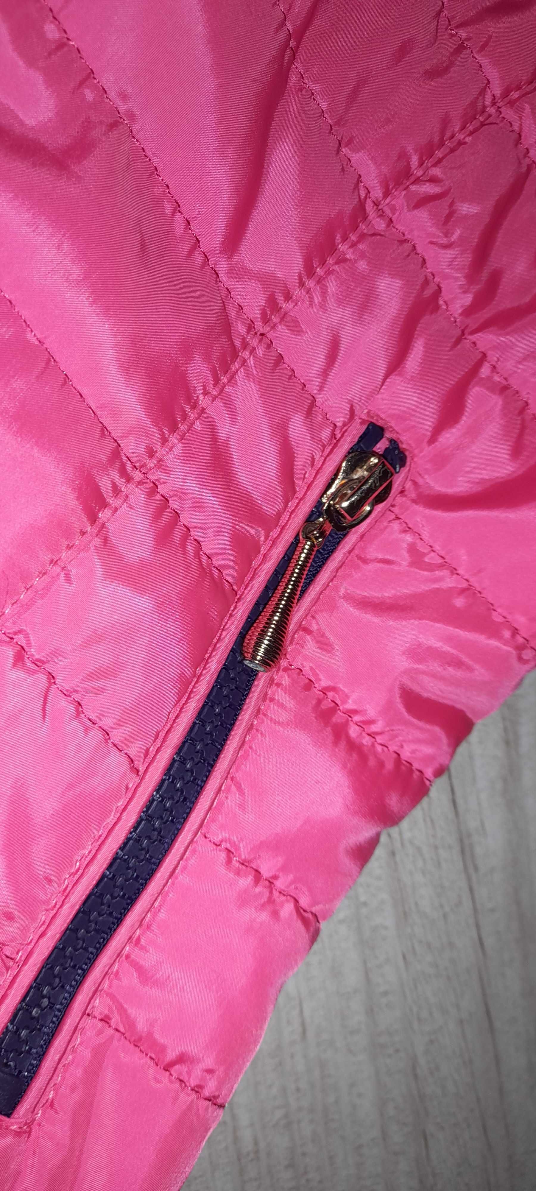 Hikis Fashion Collection r. 146 śliczna różowa kurtka przejściówka