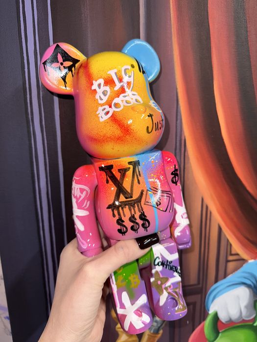 Розпис/Кастом ведмедика Беарбрік Bearbrick( bitcoin/crypto(