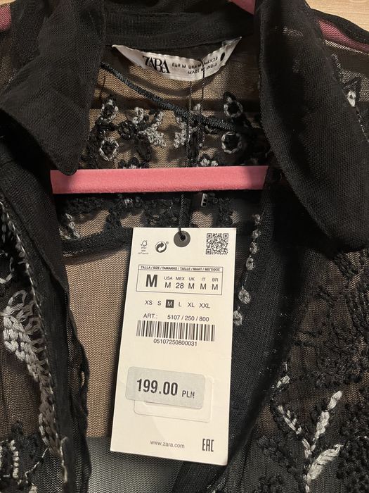 Zara tunika sukienka tiul haft M L NOWA