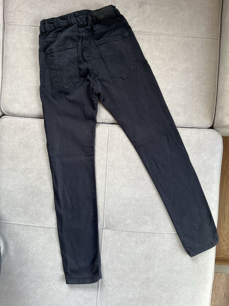 Spodnie czarne jeans Zara 134/140