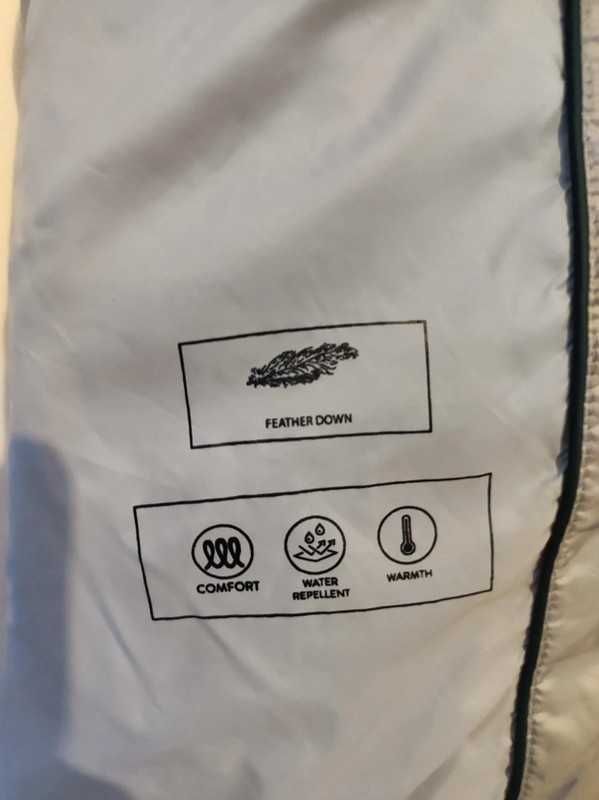 Massimo Dutti kurtka puchowa jasnoszara M-L