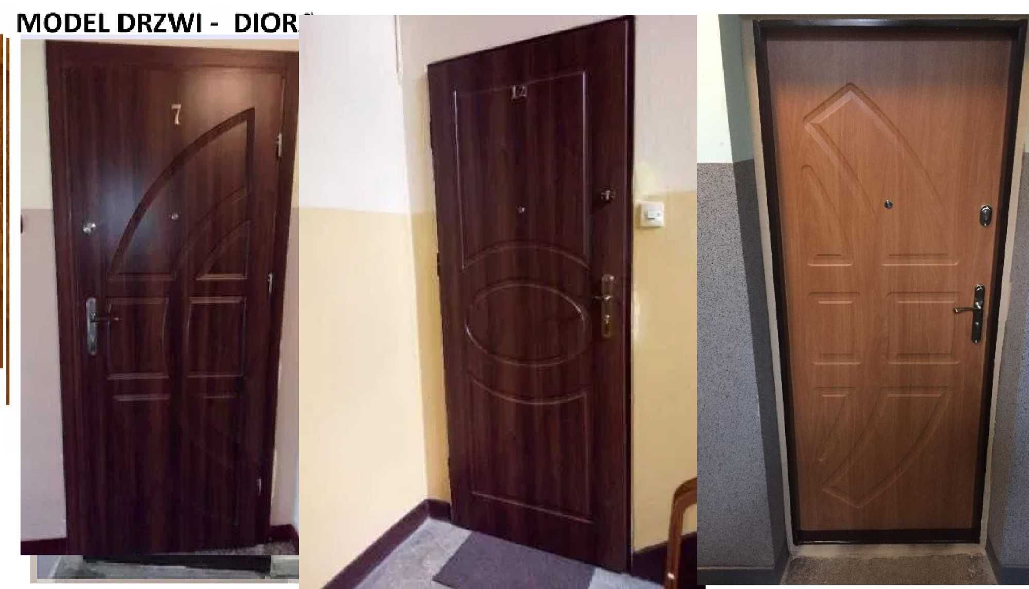 Drzwi do mieszkania w bloku wejściowe ZEWNĘTRZNE-wewnętrzne z montażem
