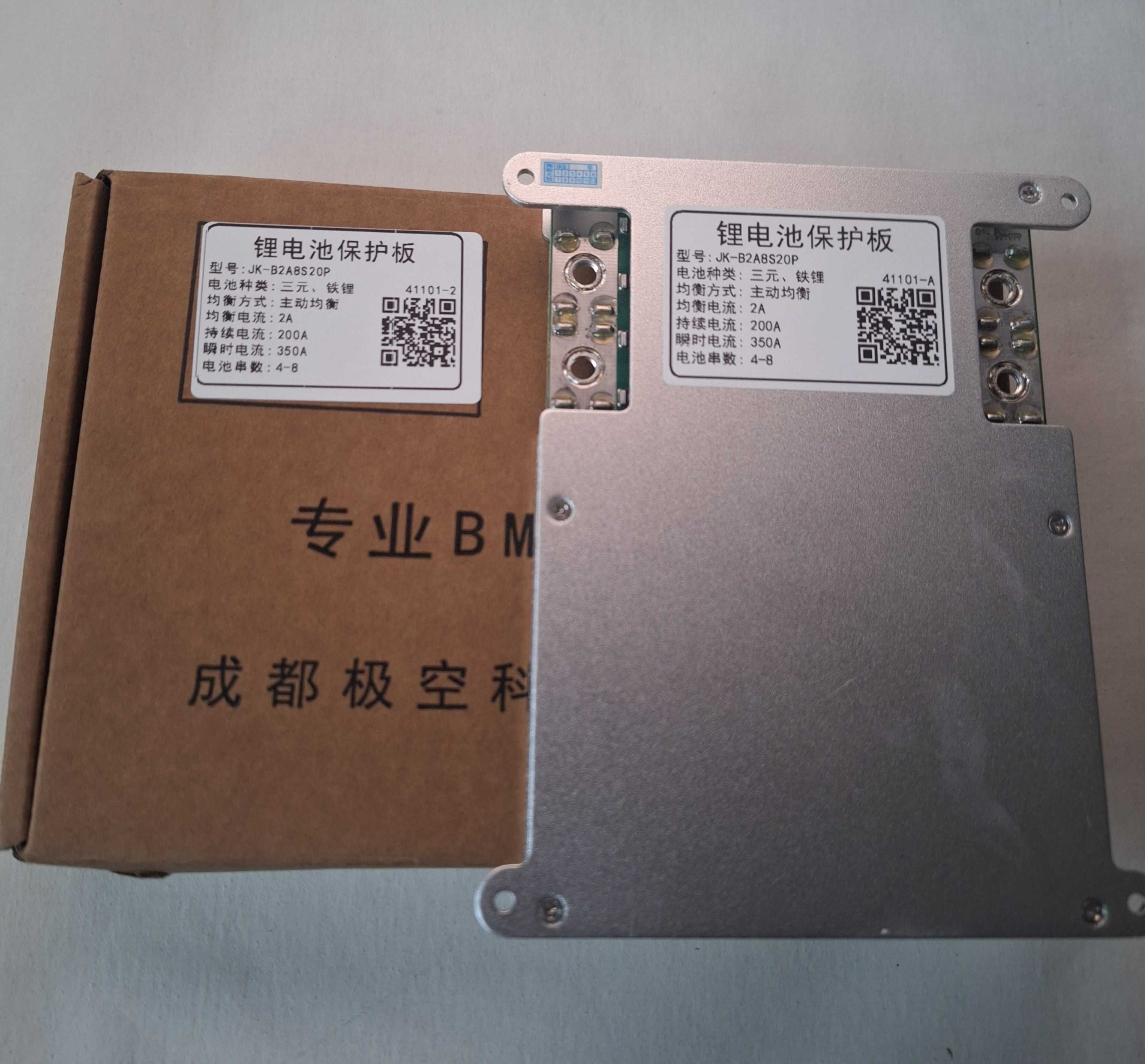 Smart BMS Jikong. Плата на 4S-8S комірок, струм 200/350А, баланс 2А