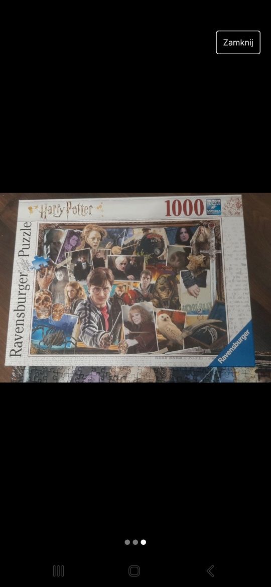 Ravensburger puzzle 1000 sztuk Harry Potter kompletne