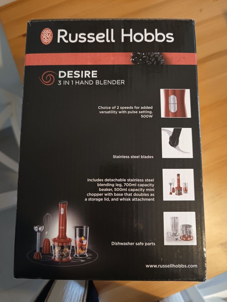 Nowy blender ręczny Russel Hobbs 3 w 1