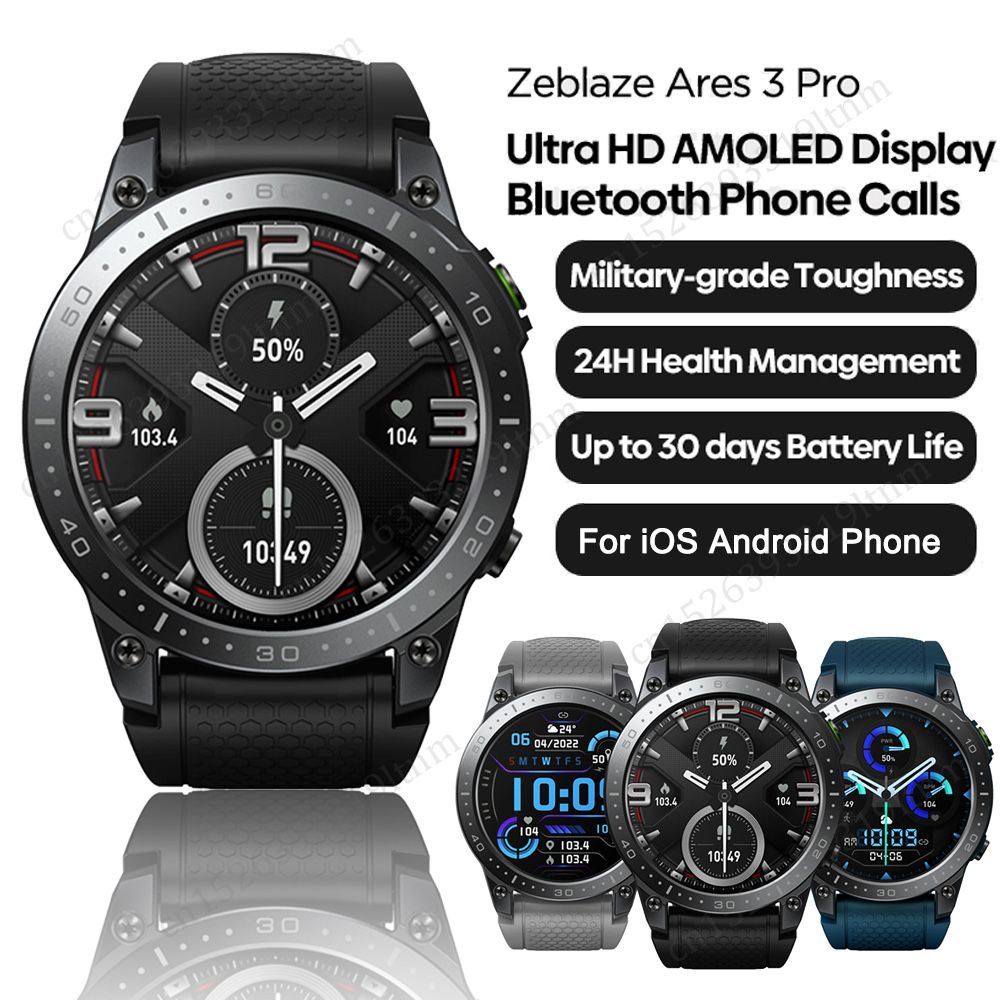 Часы Zeblaze Ares 3 Pro watch Amoled smart вызов трекер смарт годинник