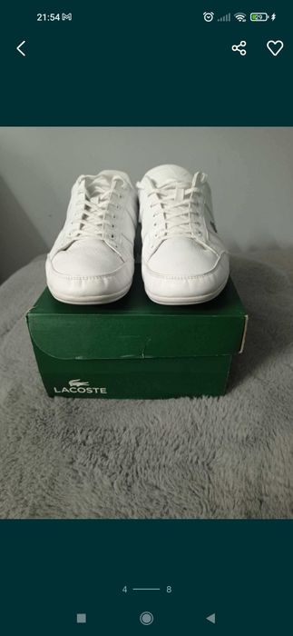 Buty Lacoste Chaymon rozmiar 43 białe skóra skórzane j. Nowe męskie