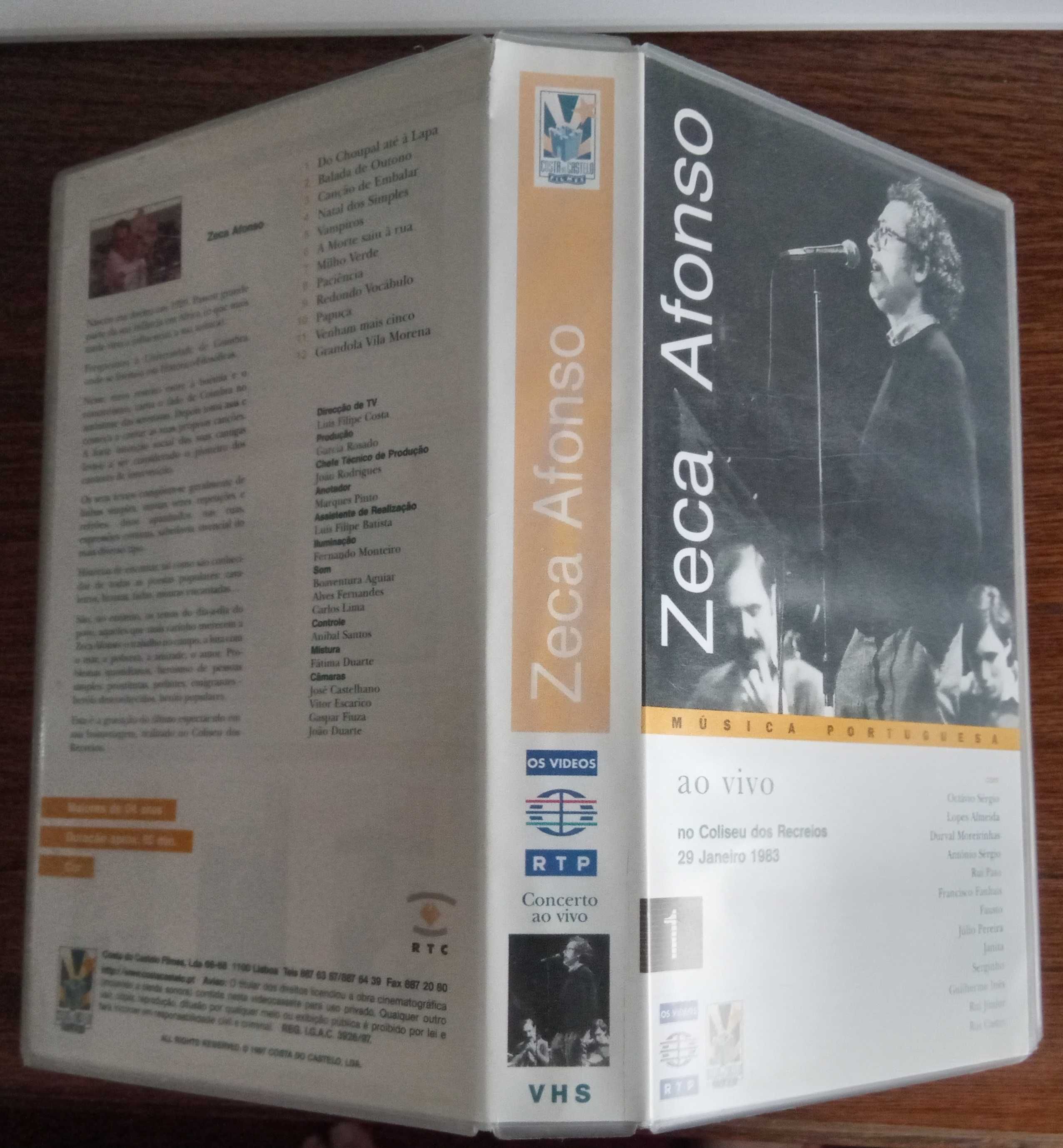 José Afonso	- - - - -		Zeca Afonso ao Vivo no Coliseu	- - - - -	VHS