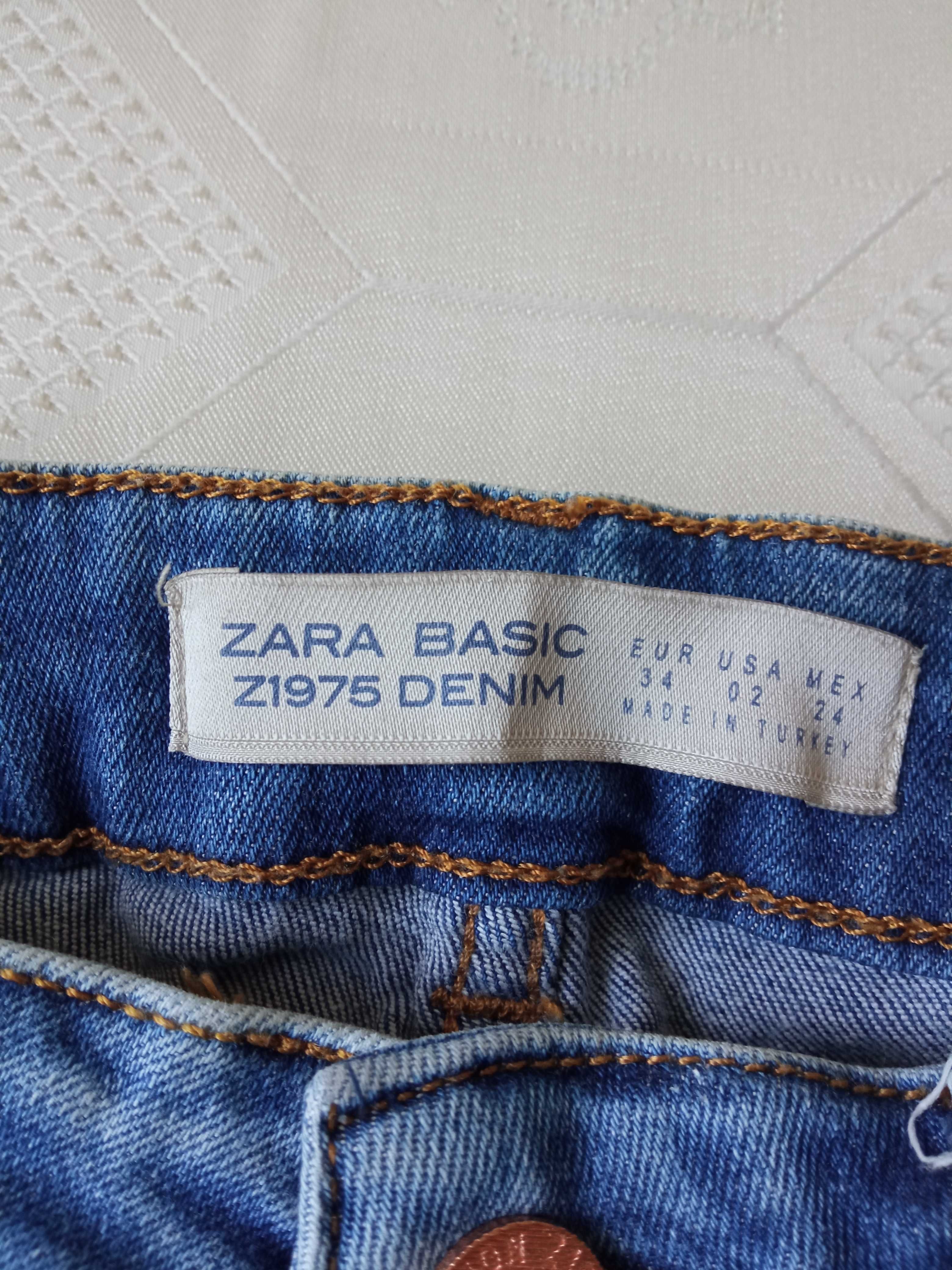 Zara Basic spodnie jeans rurki r 34 pas 60-68cm