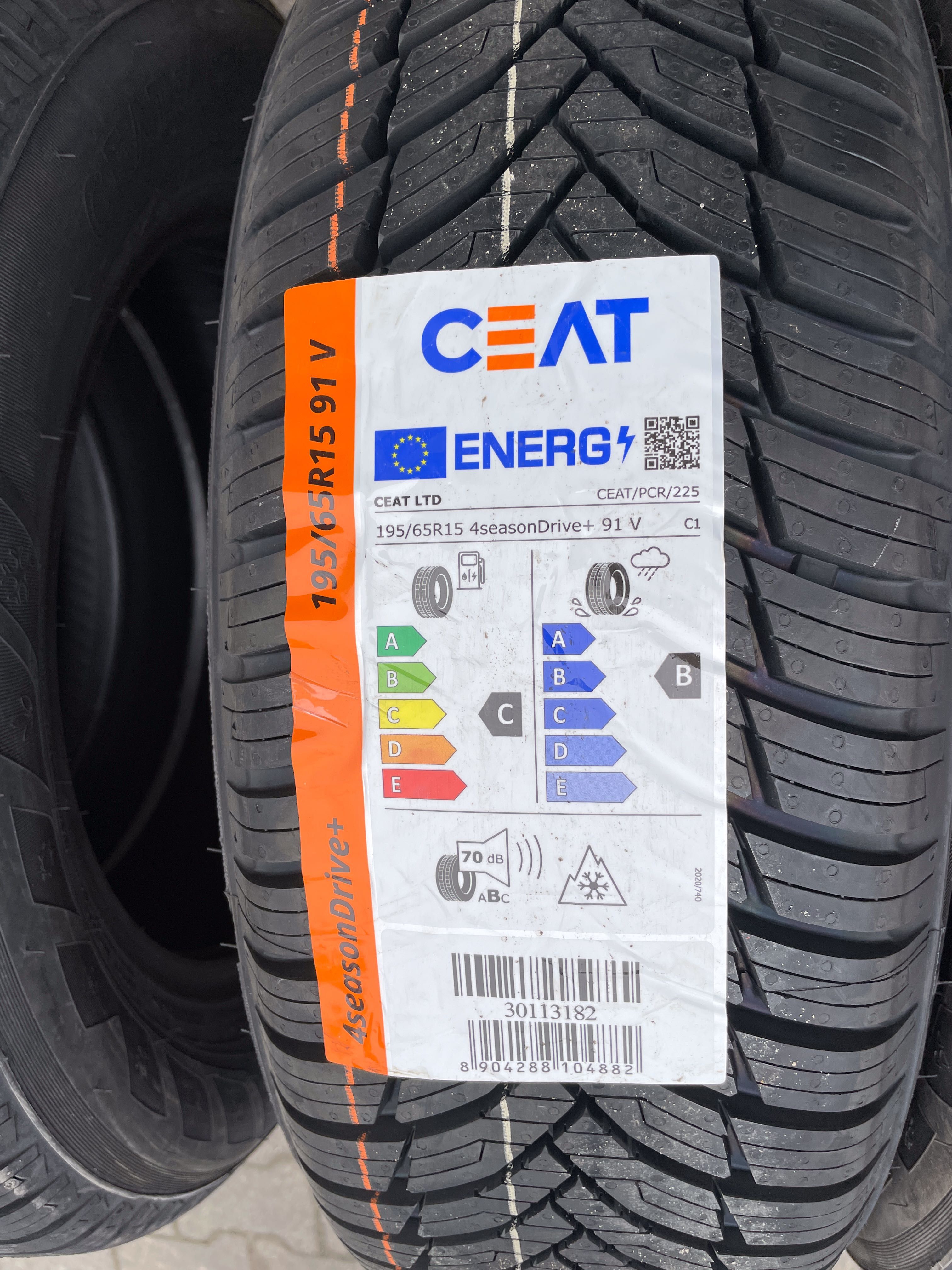 Okazja opony całoroczne 195/65R15 CEAT 4SeasonDrive + NOWE 8,5mm