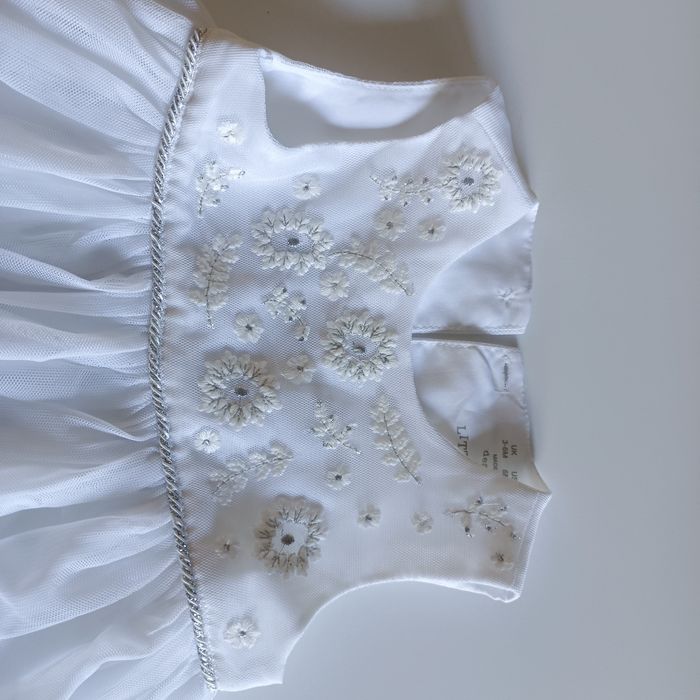 Chrzciny, sukienka biała, elegancka