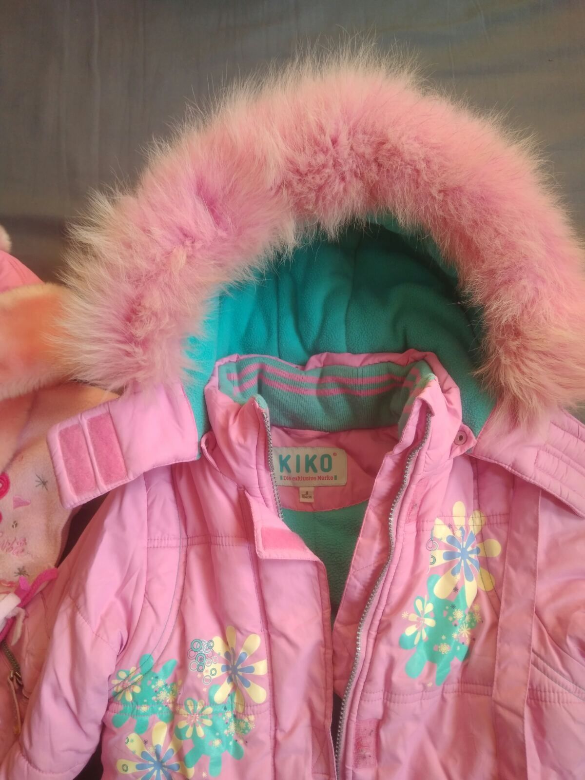 Суперское пальто курткк kiko 5-7лет рост 104-110см +подарок шапка и