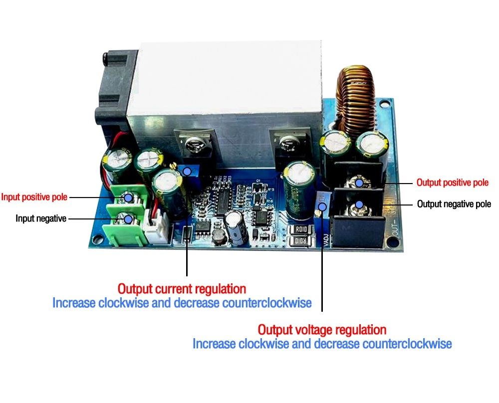 Модуль заряда понижающий DC DC CC CV, SZ-8025CCCV, 12-75V,25А, 600W