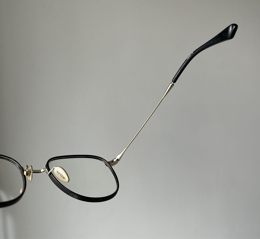 Okulary korekcyjne złote czarne oprawki Sirene