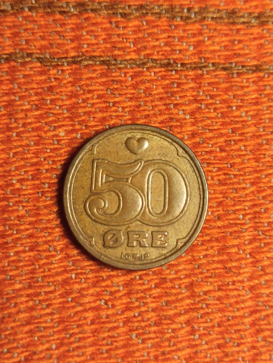 Moneta 50 ORE Dania 1990 r.