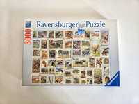 3000 Ravensburger zwierzęta puzzle z 2018 roku unikatowe