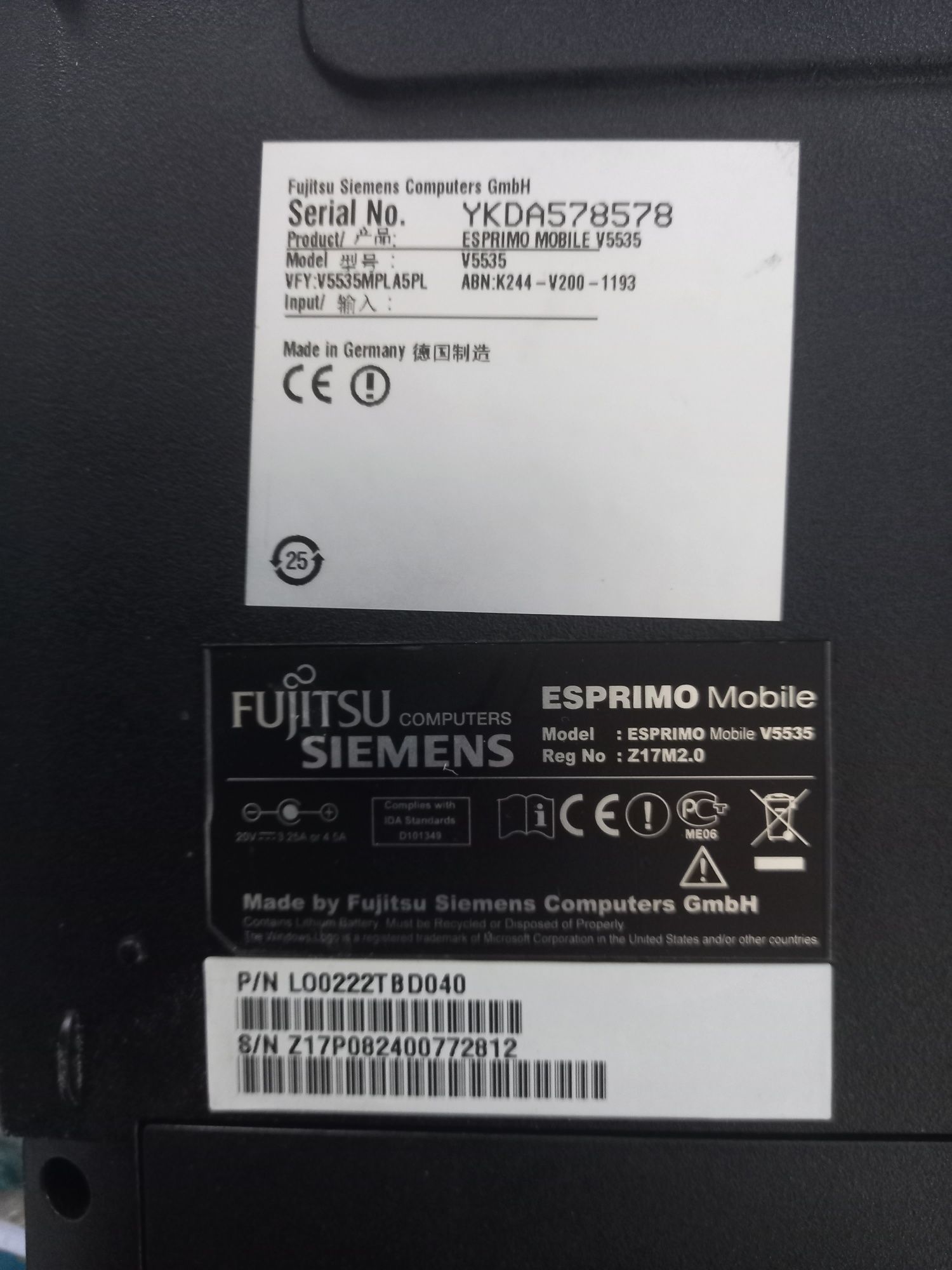 Laptop siemens 15.4"