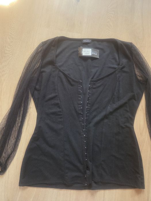 Nowa bluzka z rękawami z  siateczki L